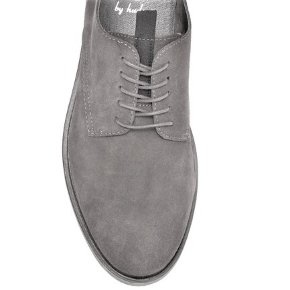 MENS GREY LEATHER sz 10 HUDSON LONDON SHOES